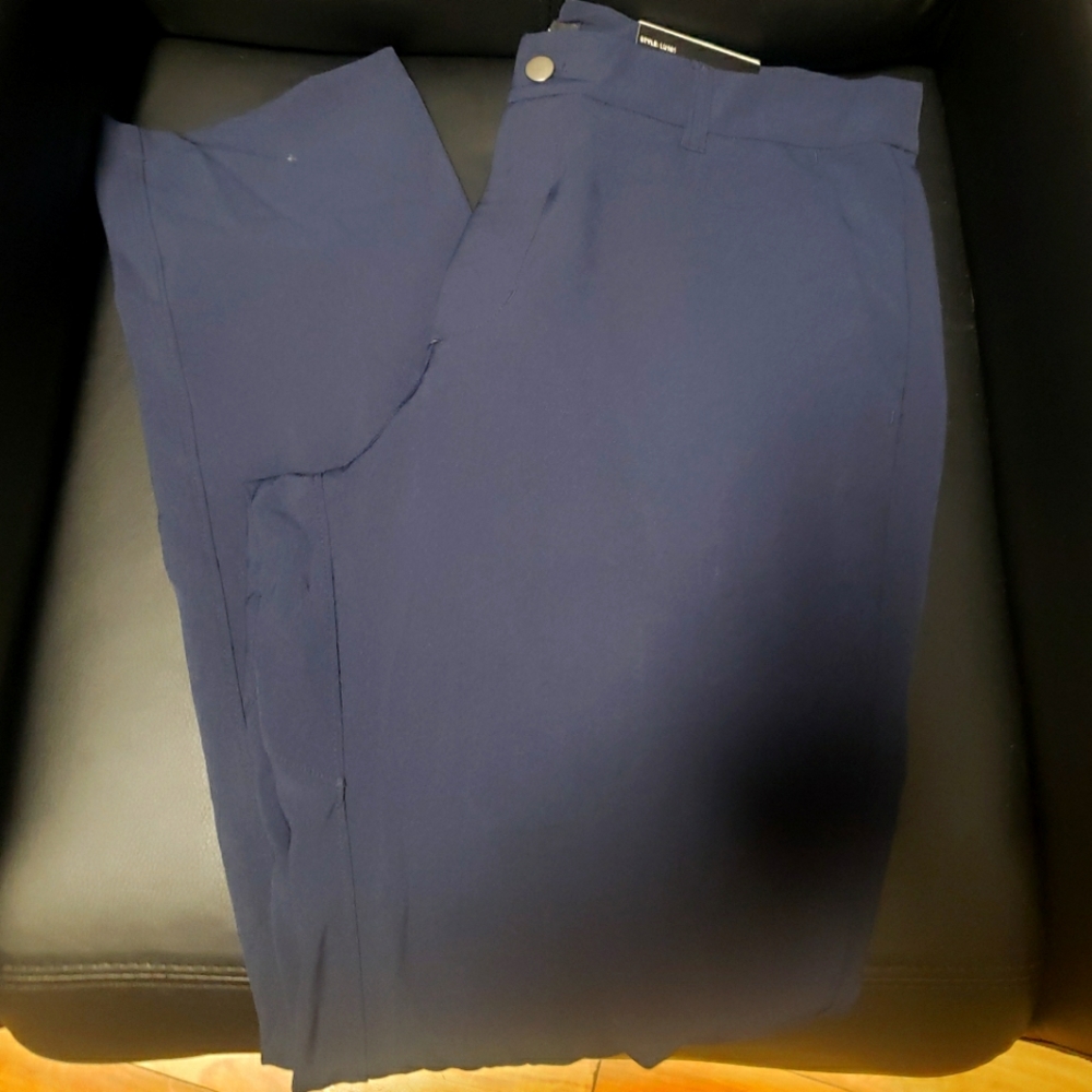 British Polo King Slim 36x30 Navy Dress Pants LU101